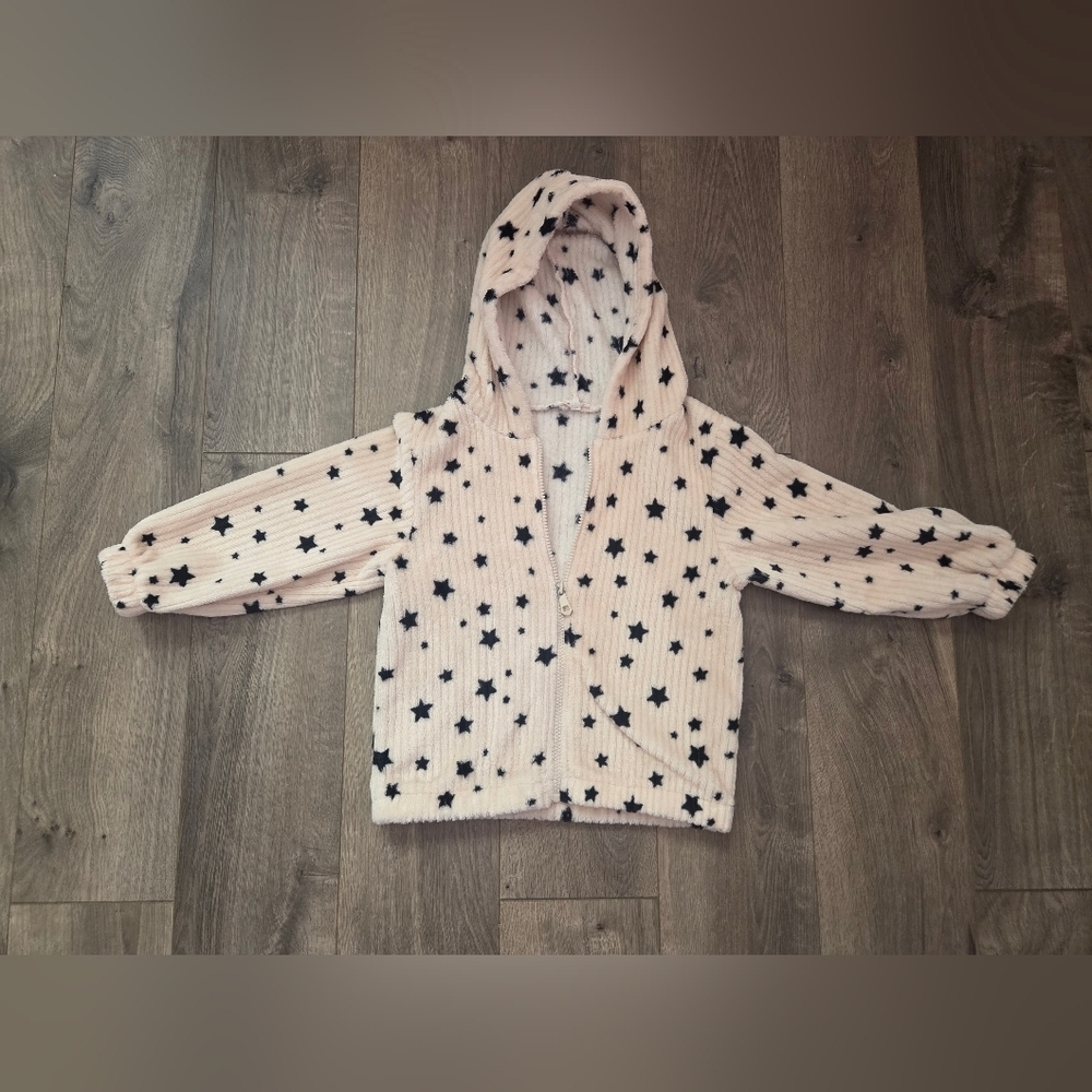 Free Haven Girls Star Patterned Hooded Jacket Size 5